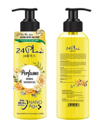 24PLUS (Vàng) Gel Tắm Thảo Dược Hương Nước Hoa Pháp